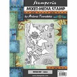 Stamperia Mixed Media leimasin Sir Vagabond, Vintage Map