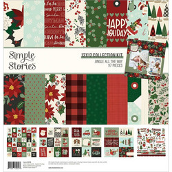 Simple Stories Jingle All The Way -paperipakkaus, 12