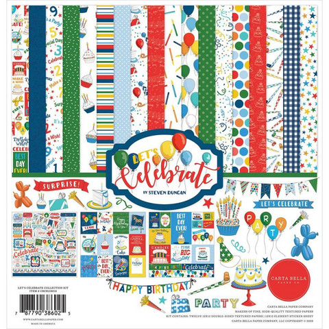 Carta Bella Let's Celebrate -paperipakkaus, 12