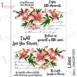 Dress My Craft Transfer Me -arkki, Lilies