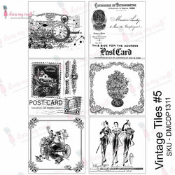 Dress My Craft Transfer Me -arkki, Vintage Tile #5