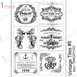 Dress My Craft Transfer Me -arkki, Vintage Tile #6