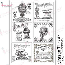 Dress My Craft Transfer Me -arkki, Vintage Tile #7