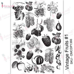 Dress My Craft Transfer Me -arkki, Vintage Fruits #1