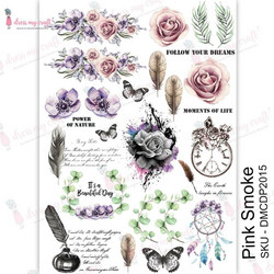 Dress My Craft Transfer Me -arkki, Pink Smoke
