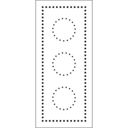 Crafter's Workshop Slimline sapluuna Dotted Circles