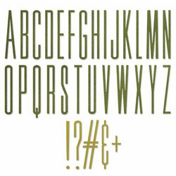 Sizzix Tim Holtz Thinlits stanssisetti Alphanumeric Stretch Upper