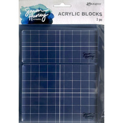 Simon Hurley Acrylic Stamping Block, akryylipohjat, 2 kpl