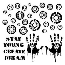 13@rts Mixed Media sapluuna Stay Young