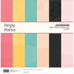 Simple Stories Simple Vintage Cottage Fields, Basics -paperipakkaus, 12
