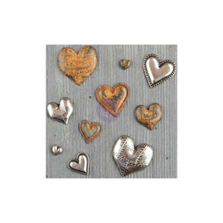 Finnabair Mechanicals -metallikoristeet Tin Hearts