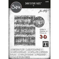 Sizzix 3-D Texture Fades kohokuviointikansio Typewriter