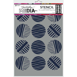 Dina Wakley Media sapluuna Lined Circles, 9