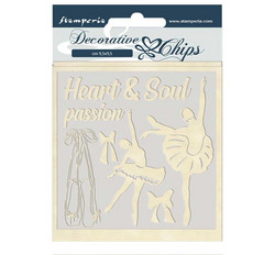 Stamperia Decorative Chips kuvioleikkeet Passion Dancer