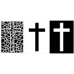 Maker Forte sapluuna- ja maskisetti Stained Glass Cross