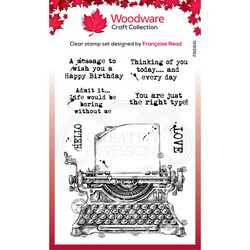 Woodware leimasin Vintage Typewriter