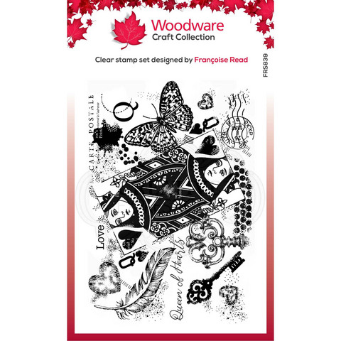Woodware leimasin Queen of Hearts