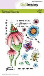 CraftEmotions leimasinsetti Bugs & Flowers 2