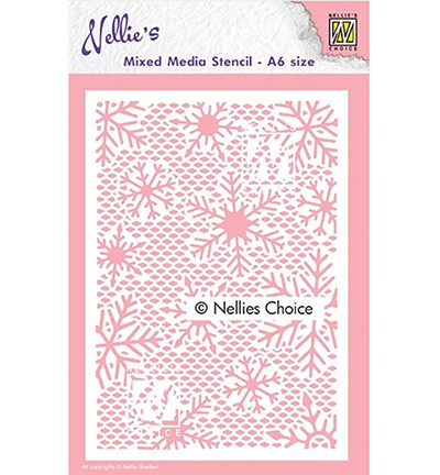 Nellie's Choice Mixed Media sapluuna Small Snowflake