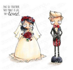 Stamping Bella Oddball Bride and Groom -leimasinsetti
