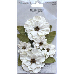 49 and Market Majestic Bouquet paperikukat Ivory