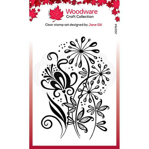 Woodware leimasin Curly Petals