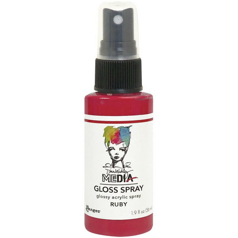 Dina Wakley Media Gloss Spray -suihke, sävy Ruby, 56 ml