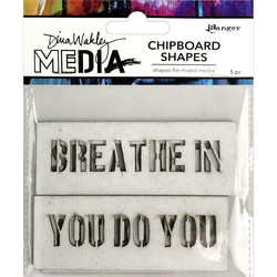 Dina Wakley Chipboard Shapes kuvioleikkeet Speak Out