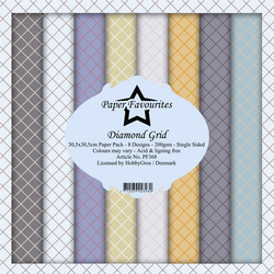 Paper Favourites Diamond Grid -paperipakkaus, 12