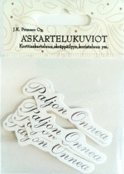 Askartelukuviot Paljon Onnea, hopea