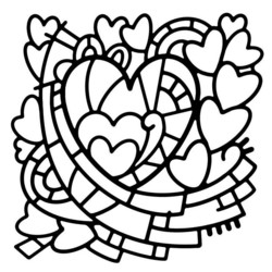 Woodware sapluuna Heart Window