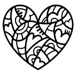 Woodware sapluuna Doodle Heart