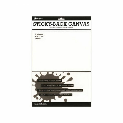 Ranger Sticky-Back Canvas, valkoinen, 5 arkkia