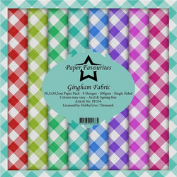 Paper Favourites Gingham Fabric -paperipakkaus, 12