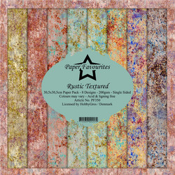 Paper Favourites Rustic Textured -paperipakkaus, 12
