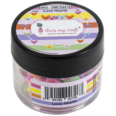 Dress My Crafts Shaker -koristeet, Love Hearts