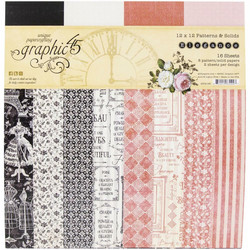 Graphic 45 -paperipakkaus Elegance Patterns & Solids 12