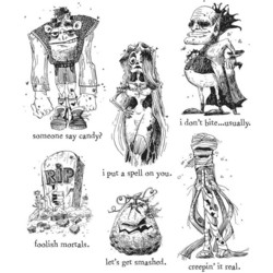 Stampers Anonymous, Tim Holtz leimasinsetti Monster Reunion