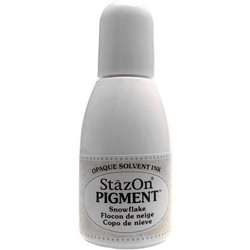 StazOn Pigment -täyttöpullo, sävy Snowflake