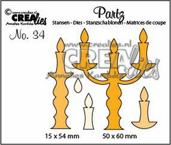 Crealies stanssisetti Candle Holders
