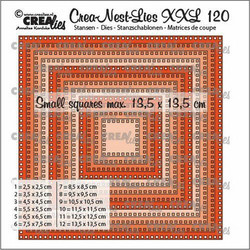 Crealies XXL stanssi 120, Squares with small Squares