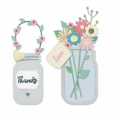 Sizzix Thinlits stanssisetti Jar of Flowers