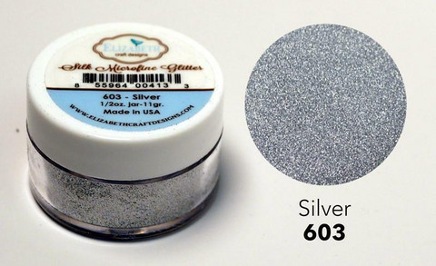 Elizabeth Craft Silk Microfine Glitter -jauhe sävy Silver