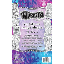 Dyan Reaveley's Dylusions Christmas Image Sheets, väritysarkit