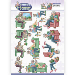 Yvonne Creations Funky Hobbies 3D-kuvat Reading, leikattava