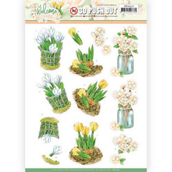Jeanine's Art Welcome Spring 3D-kuvat Yellow Tulips
