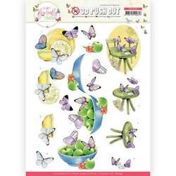 Jeanine's Art Butterfly Touch 3D-kuvat Purple Butterfly