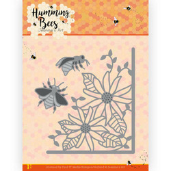 Jeanines Art Humming Bees stanssi Flower Corner