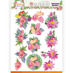 Jeanine's Art Exotic Flowers 3D-kuvat Pink Flowers