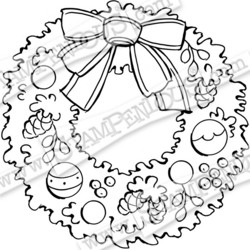 Stampendous leimasin Pinecone Wreath